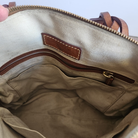 Dooney & Bourke San Diego Padres MLB Baseball Leather Shopper Tote Purse Bag - Picture 7 of 13